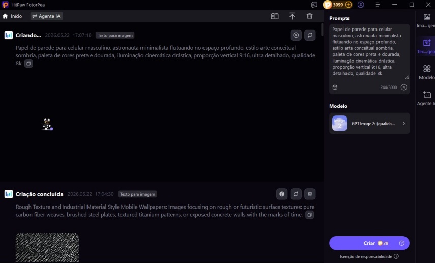 gerar papel de parede unico