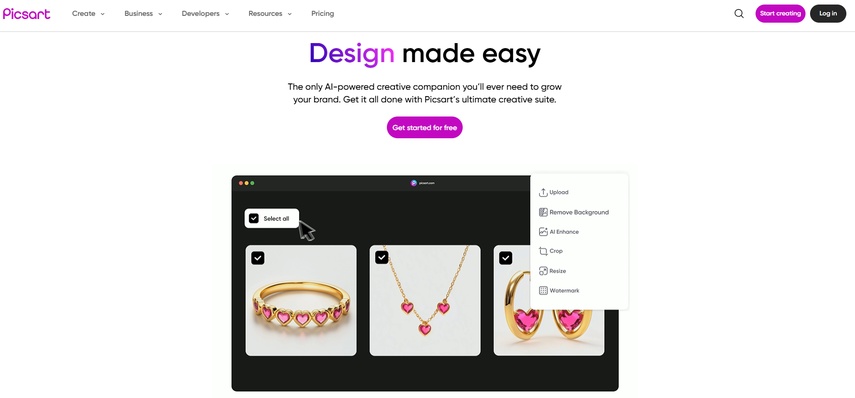 Picsart com ferramentas de IA para modificar roupas em fotos