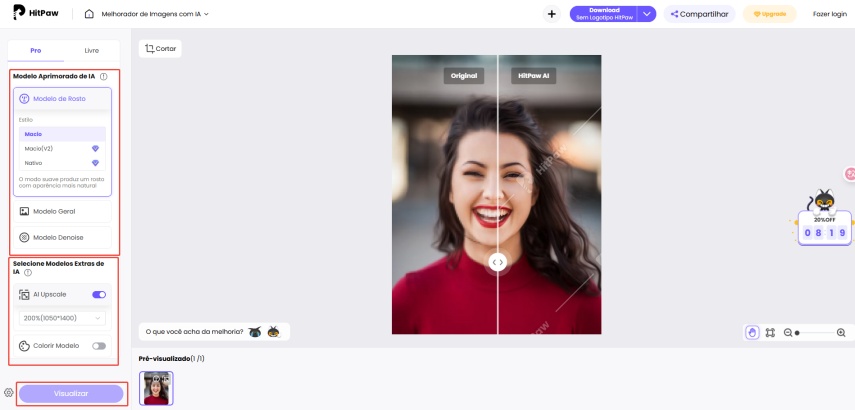 intensificador de código qr disponível para desktop e celular