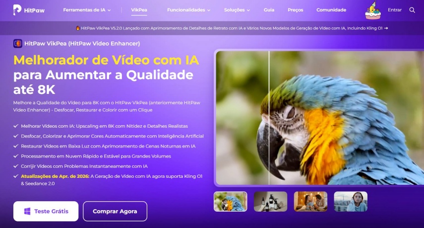 hitpaw vikpea para corrigir video pixelado