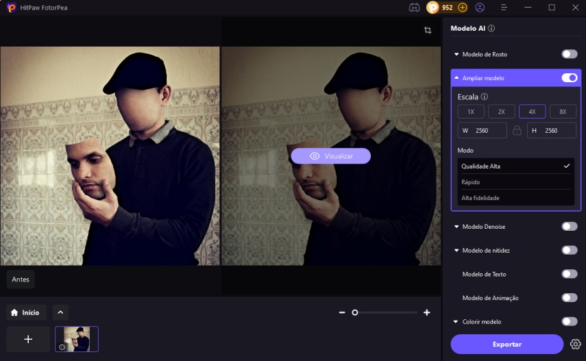 aplicar filtro e exportar