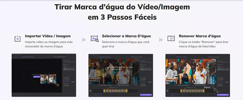 tirar marca d'água de fotos com HitPaw Removedor de Marca D’água