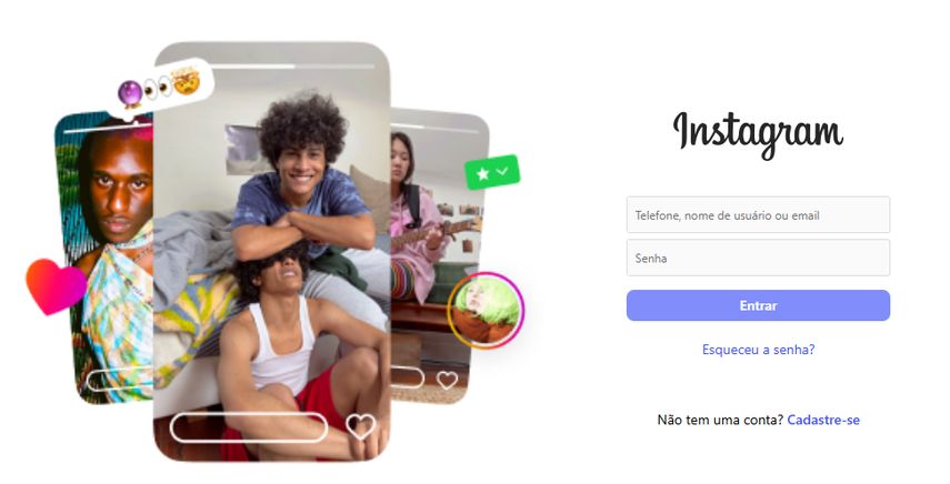 Ícones representando privacidade e navegação anônima no Instagram