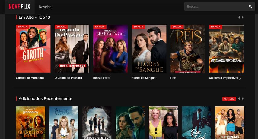 NoveFlix para streaming de novelas clássicas e recentes