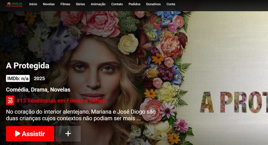 Novelas Portuguesas para streaming de produções portuguesas