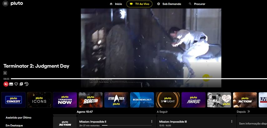 Plataforma Pluto TV para streaming de novelas