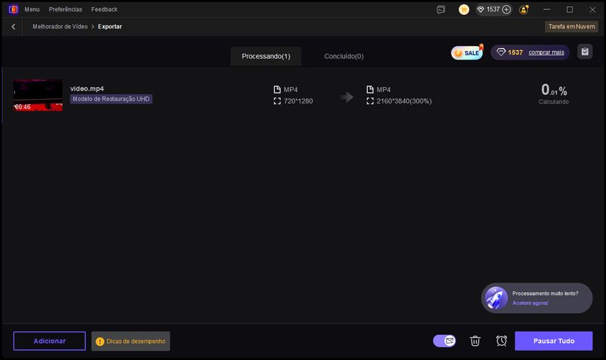exporte o vídeo em 4K e aprecie o resultado com clareza profissional