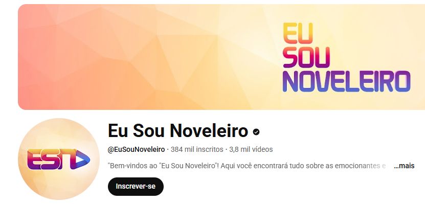 Canais do YouTube - Eu Sou Noveleiro