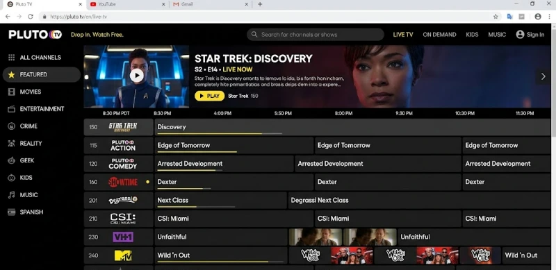 Pluto TV para assistir séries grátis no Brasil
