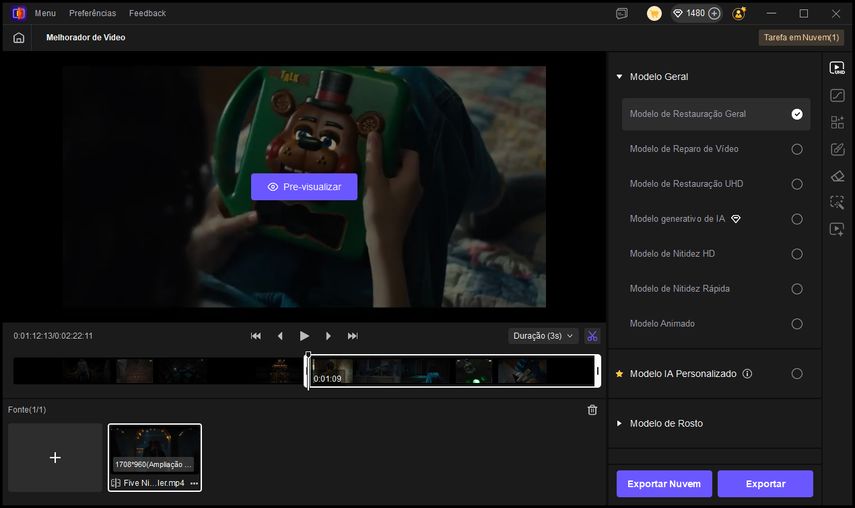 escolher a modelo no hitpaw vikpea