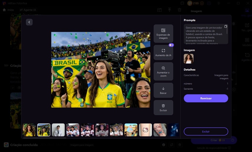 baixar imagem na arquibancada