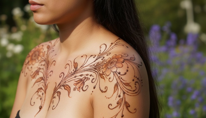 henna tattoo borboleta
