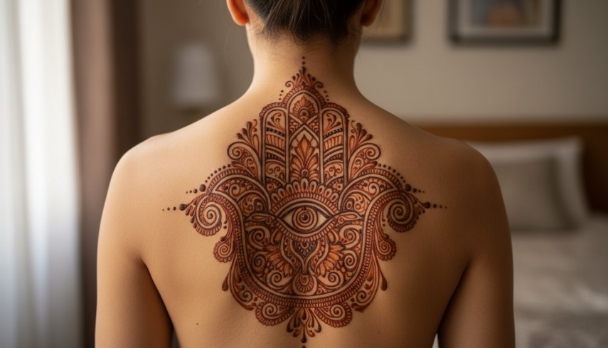 henna tattoo mao de fatima