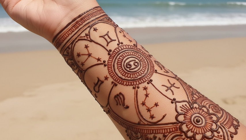 henna tattoo constelacao