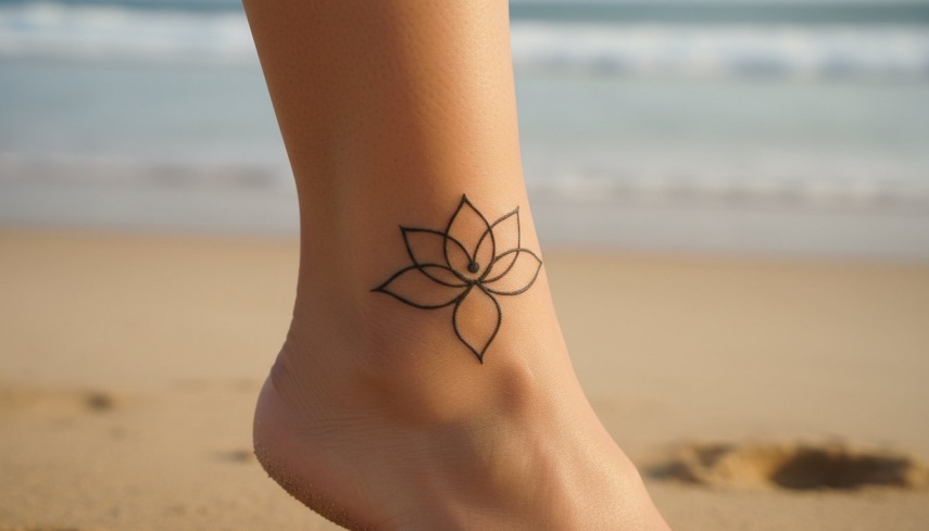 henna tattoo flor de lotus