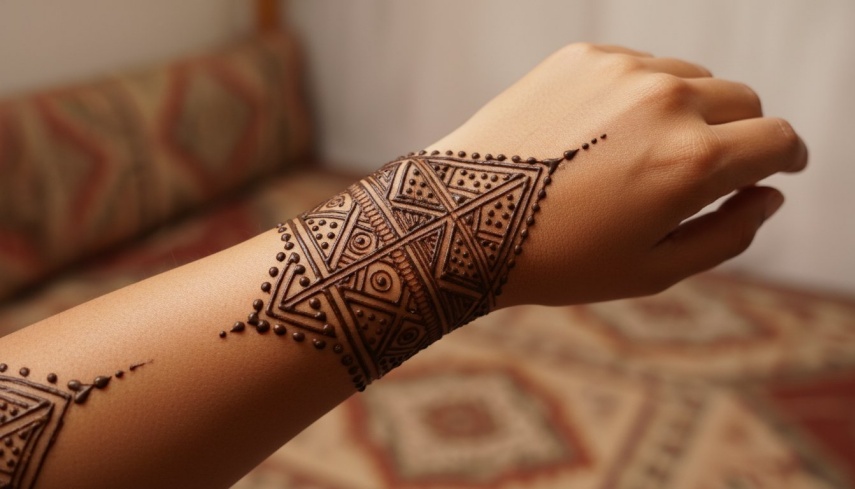 henna tattoo bracelete