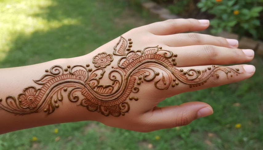 henna tattoo arabe fluido