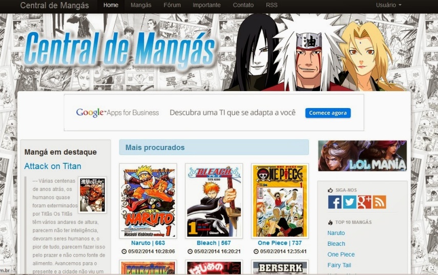 cental de mangas