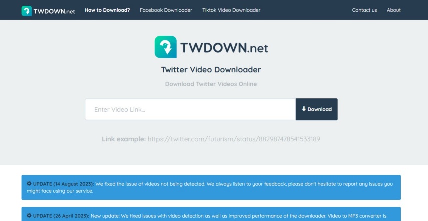 baixar video de twitter em twdown
