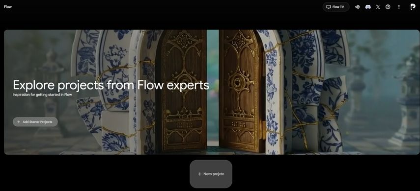 interface do google flow