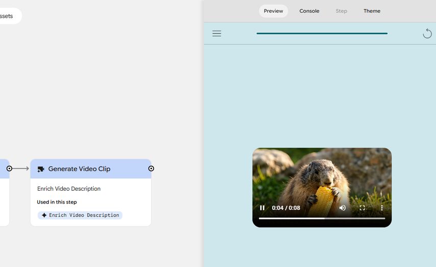 baixar o vídeo gerado com o opal