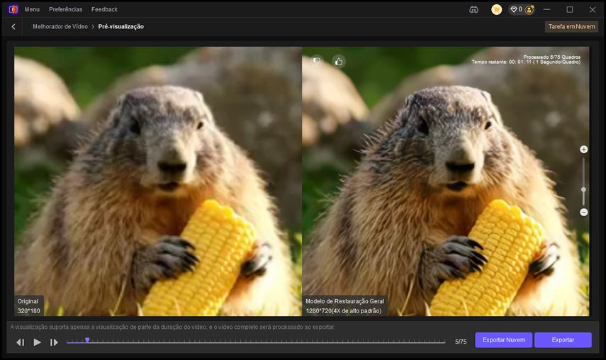 visualizar o vídeo melhorado no vikpea