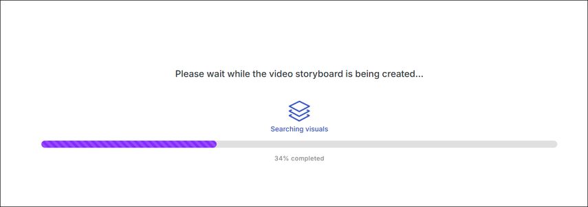 aguarde o Pictory AI gerar o vídeo