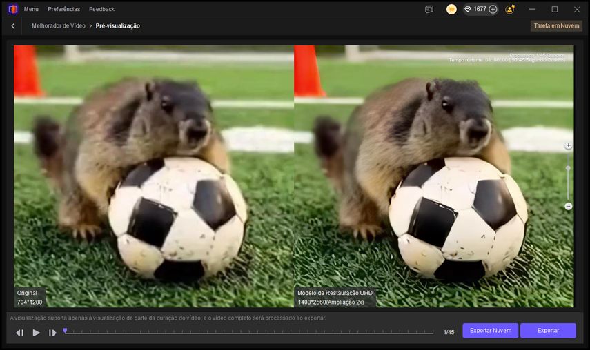 Processamento de vídeo no HitPaw VikPea