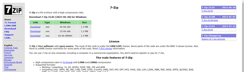 como zipar um arquivo-7zip