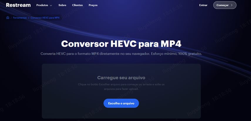 Converter HEVC para MP4 online grátis