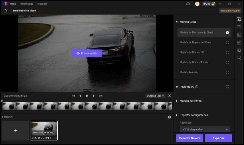 Selecionar modelo de IA no HitPaw VikPea