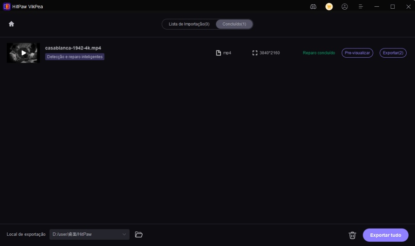 exportar video reparado