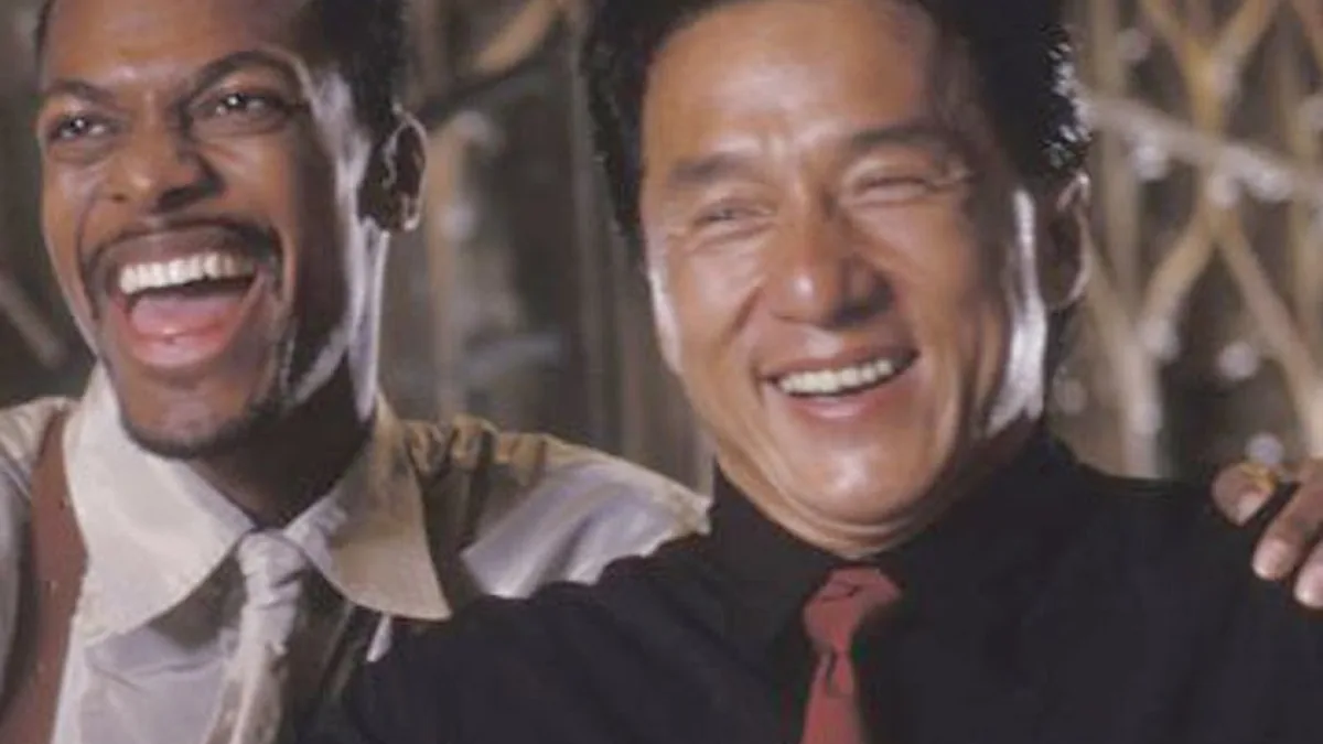 Jackie Chan e Chris Tucker como a dupla policial de A Hora do Rush