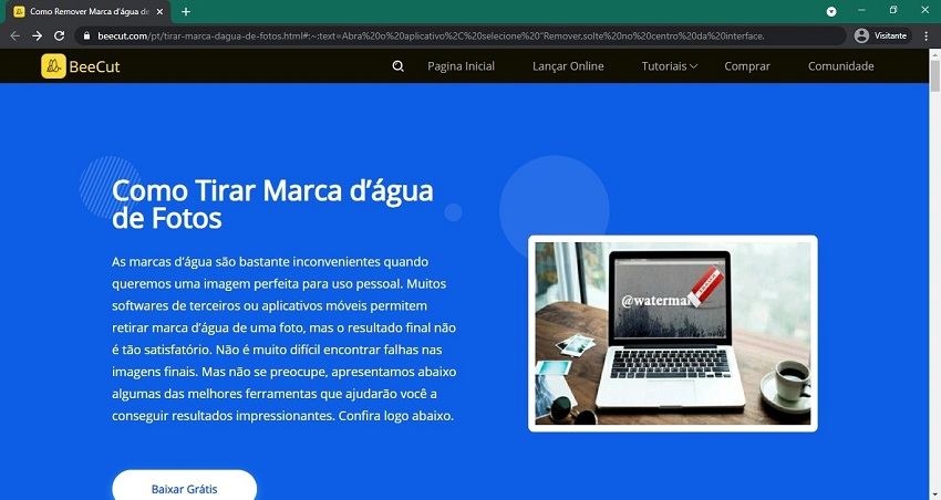 remover marca d'água de fotos
