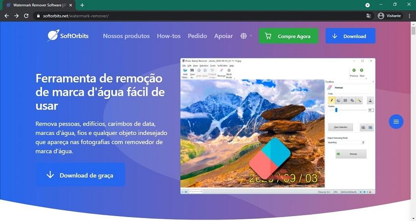 como remover marca d'água de fotos