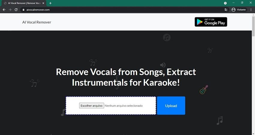 remover voz da música online