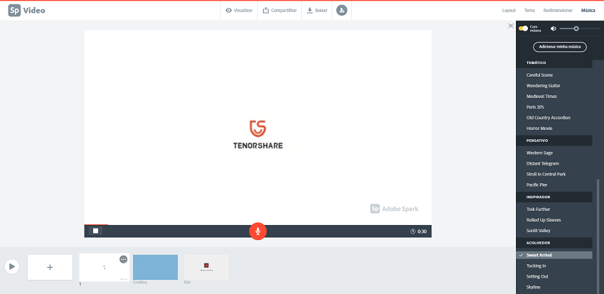 editar áudio de vídeo online