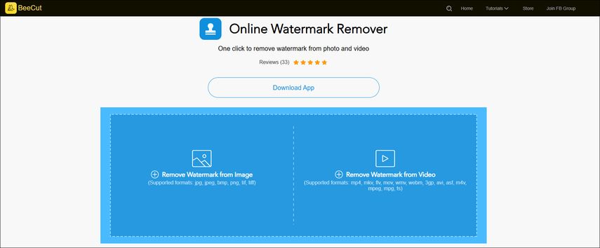 BeeCut Online Watermark Remover