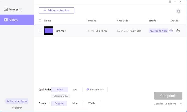 comprimir vídeo com HitPaw Compressor