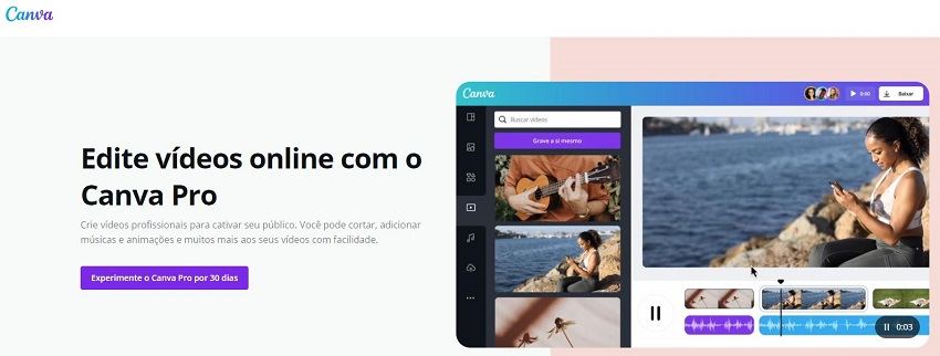 ediyor de video para youtube online canva
