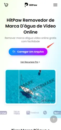 Escolher um arquivo de vídeo no HitPaw Online pelo celular