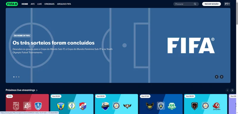 FIFA+ para assistir futebol online grátis em 2026
