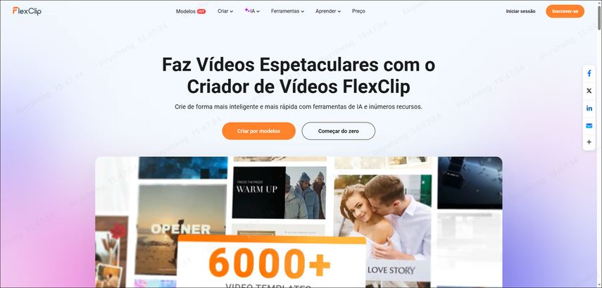FlexClip Editor de Vídeo Online
