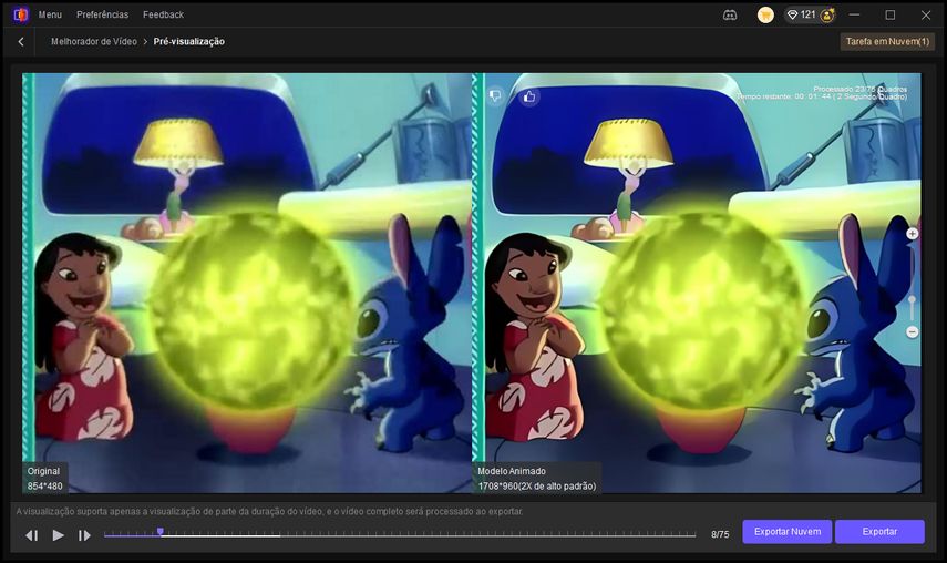Melhoria de qualidade de vídeo