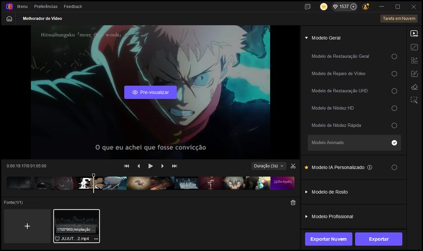 Selecionando resolução 4K no HitPaw VikPea