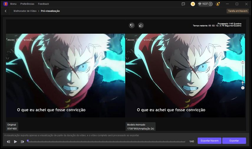 Assistindo anime Jujutsu Kaisen em 4K com HitPaw VikPea