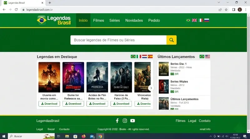 Legendas Brasil plataforma automatizada de legendas PT-BR