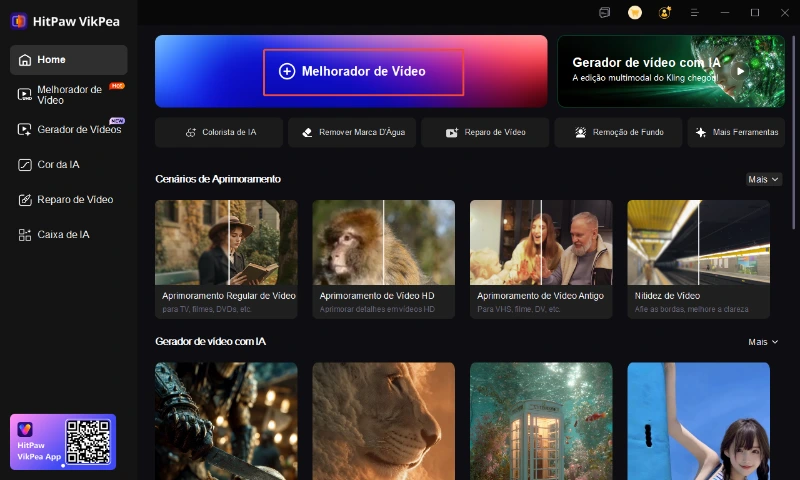 Importar vídeo no HitPaw VikPea para aprimoramento