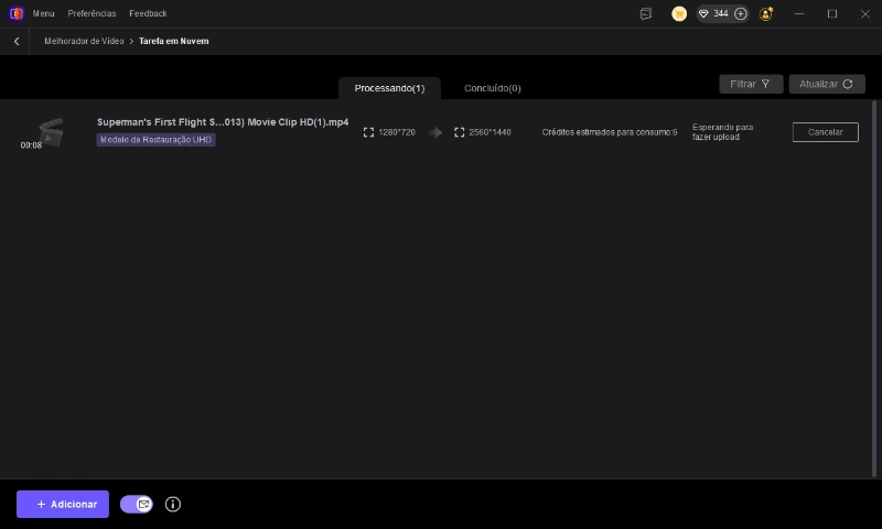 Exportar vídeo com qualidade aprimorada no HitPaw VikPea