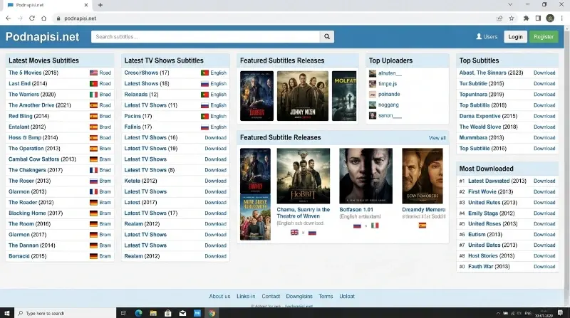 Podnapisi site de legendas com filtros avançados